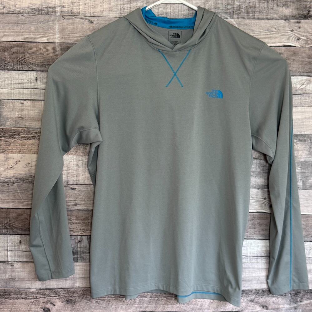 North Face Flashdry Performance Hoodie Mens Large Gray Mountain Athletics
